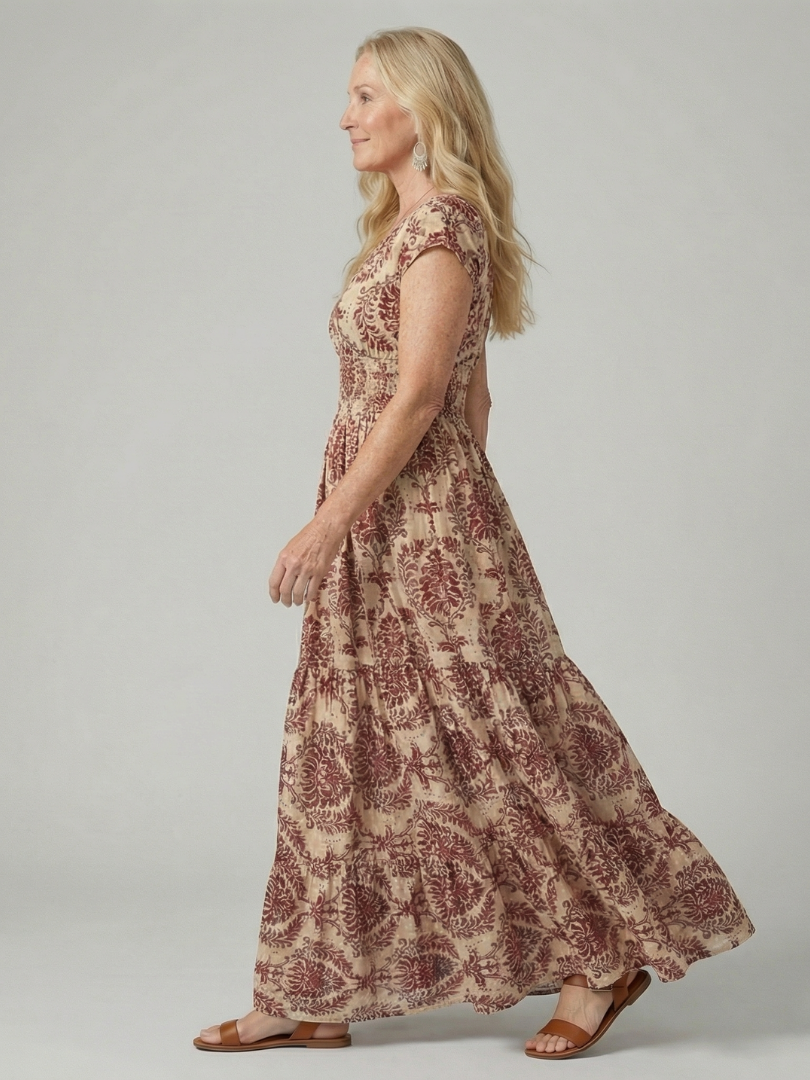 Melior | Drukowana Sukienka Maxi