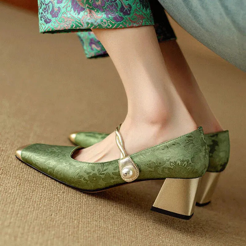 Agnieszka | Eleganckie Buty z Kwiatowym Wytłoczeniem na Wyjątkowe Okazje Chicveo