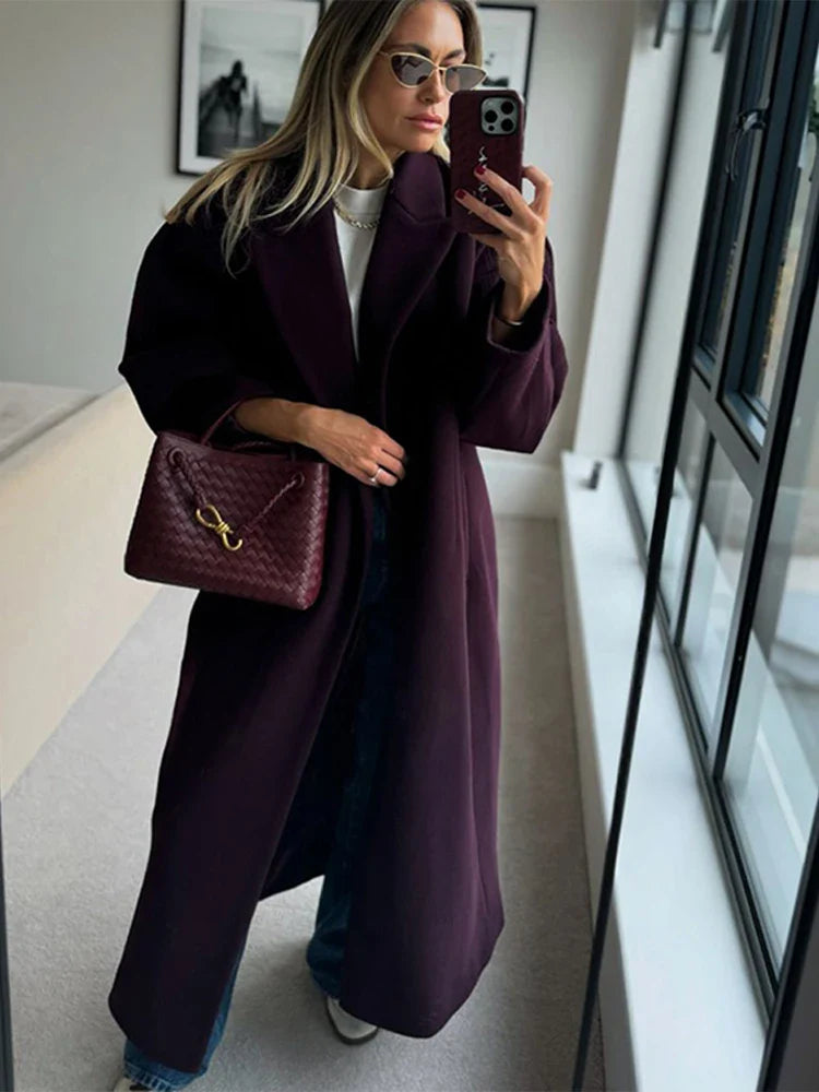 Aletta | Długo wełniany płaszcz zimowy dla kobiet