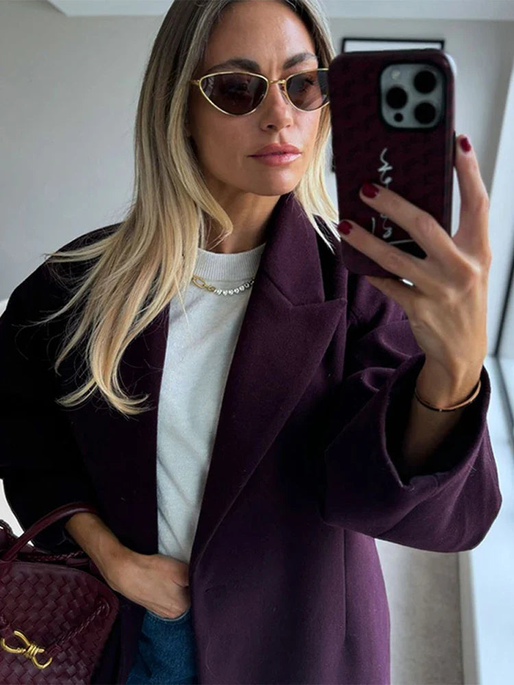 Aletta | Długo wełniany płaszcz zimowy dla kobiet