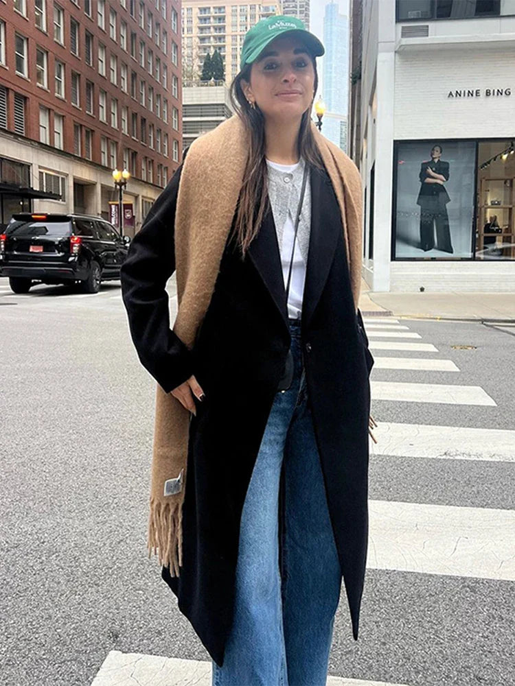 Aletta | Długo wełniany płaszcz zimowy dla kobiet