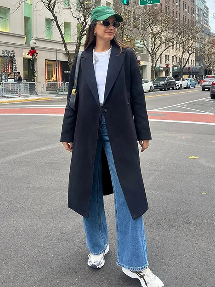 Aletta | Długo wełniany płaszcz zimowy dla kobiet