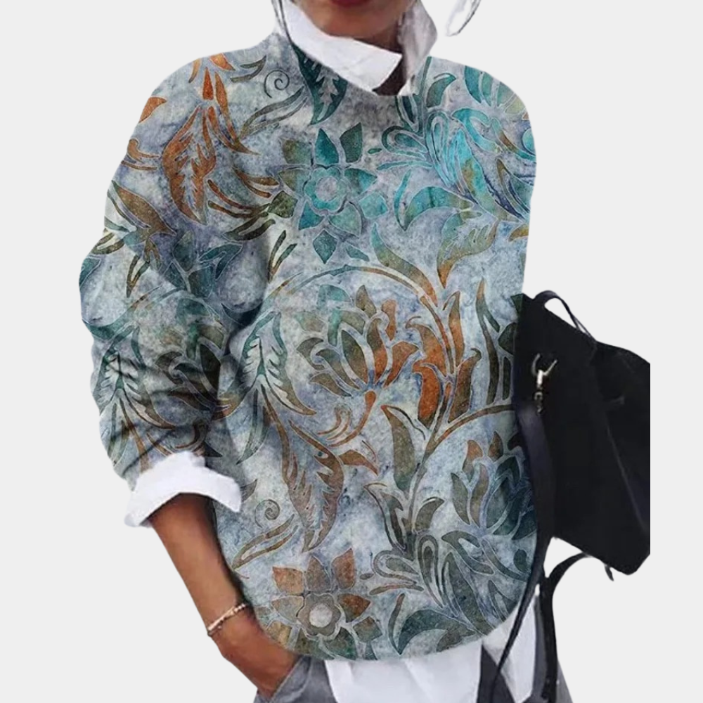 Alice | Damski sweter z nadrukiem z okrągłym dekoltem