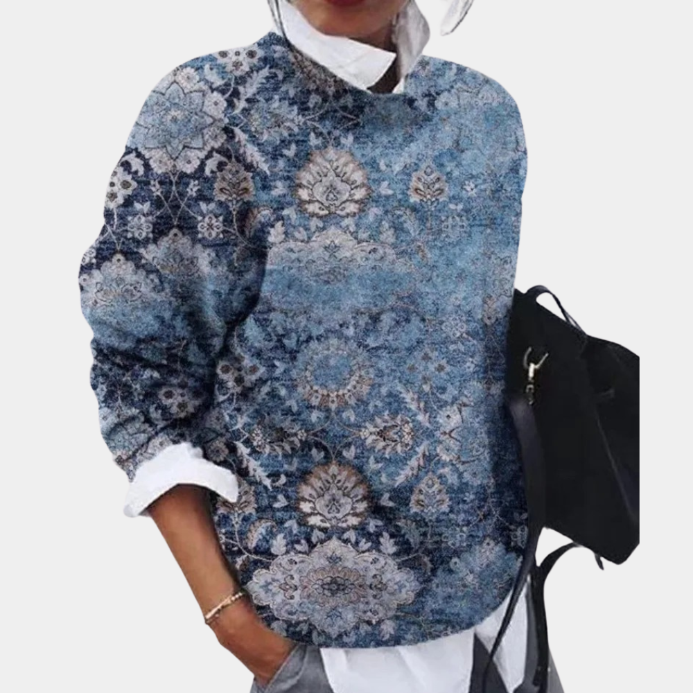 Alice | Damski sweter z nadrukiem z okrągłym dekoltem