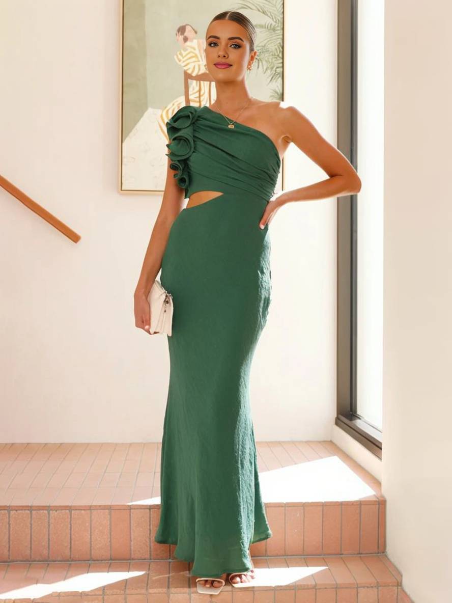 Amelia | Elegancka Asymetryczna Suknia Wieczorowa z Wycięciami