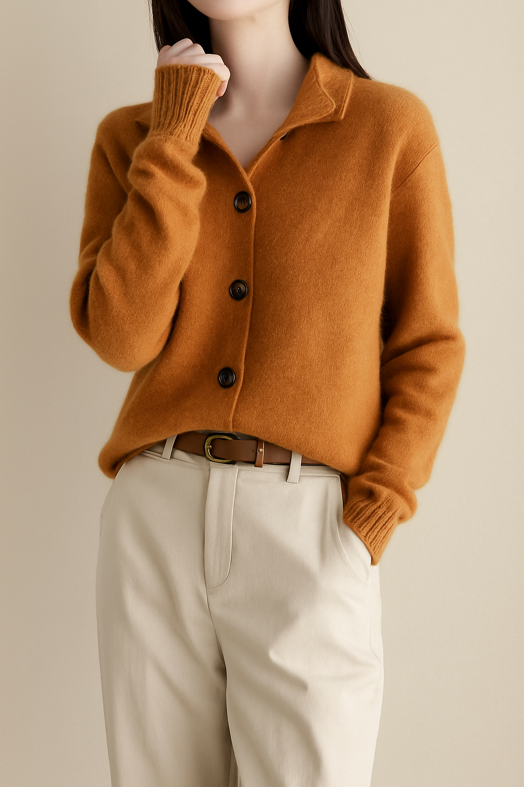 Anouk | Sweter Kardigan z Guzikami