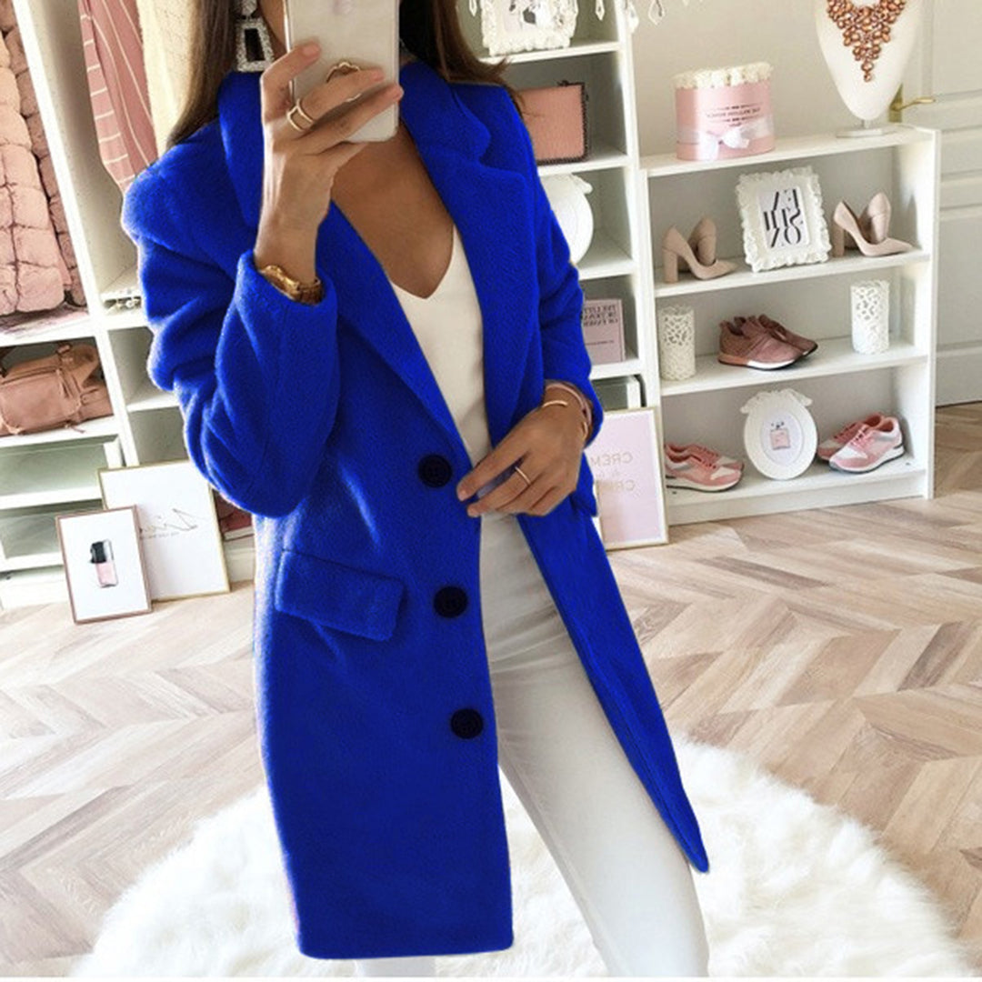 Aria | kurtka zimowa damska elegancka stylowa długa wełniana ciepła Chicveo