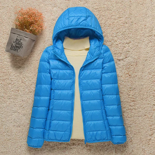 Bellamy | kurtka zimowa damska slim puchowa elegancka długa ciepła stylowa Chicveo