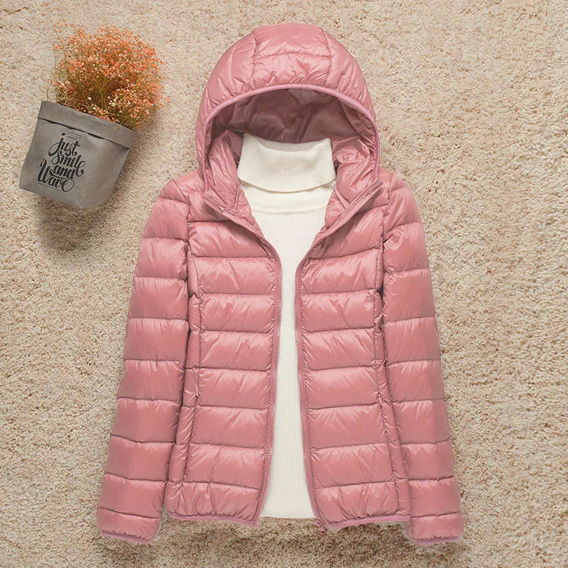 Bellamy | kurtka zimowa damska slim puchowa elegancka długa ciepła stylowa Chicveo