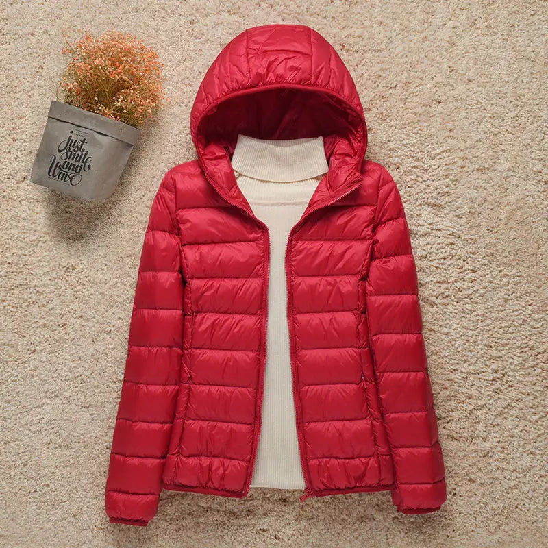 Bellamy | kurtka zimowa damska slim puchowa elegancka długa ciepła stylowa Chicveo