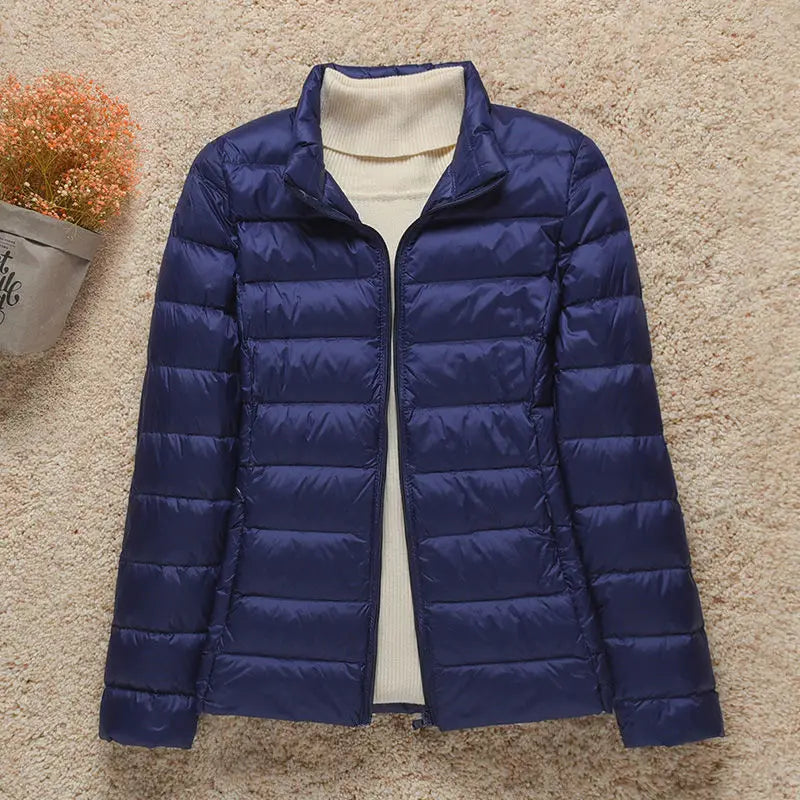 Bellamy | kurtka zimowa damska slim puchowa elegancka długa ciepła stylowa Chicveo