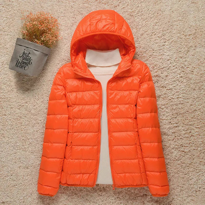 Bellamy | kurtka zimowa damska slim puchowa elegancka długa ciepła stylowa Chicveo