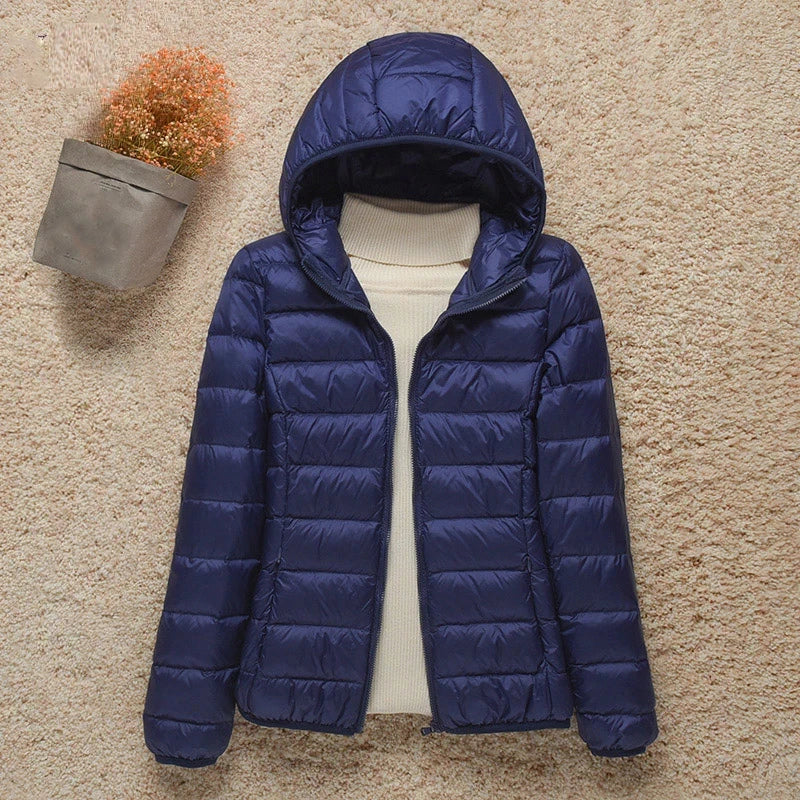 Bellamy | kurtka zimowa damska slim puchowa elegancka długa ciepła stylowa Chicveo