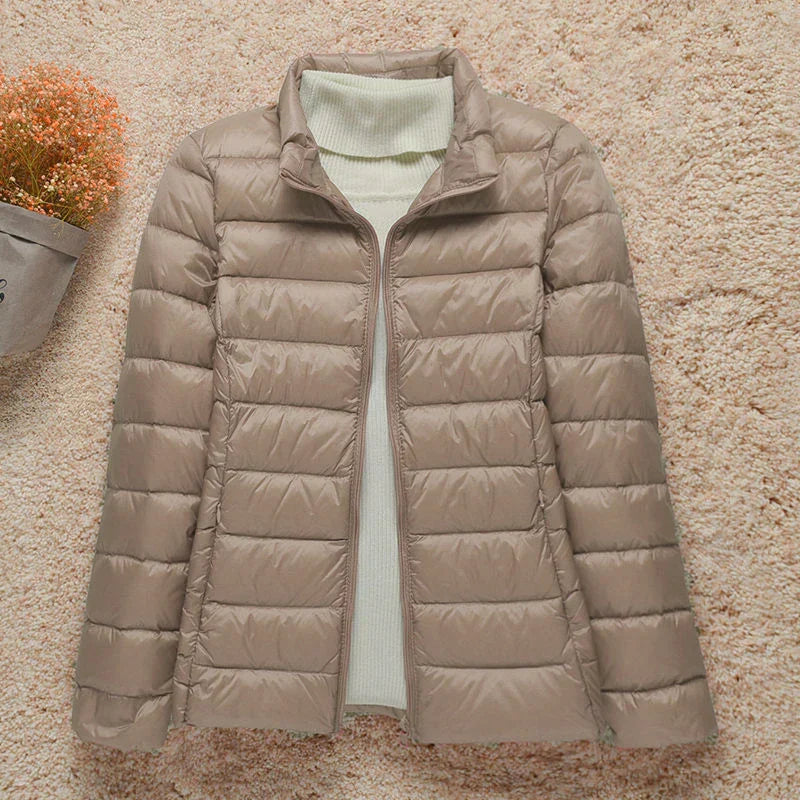 Bellamy | kurtka zimowa damska slim puchowa elegancka długa ciepła stylowa Chicveo