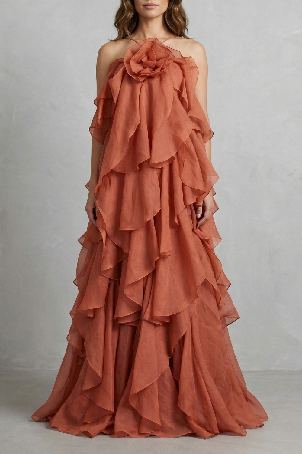 Bellarose – Warstwowy falbaniasty model – Sukienka maxi