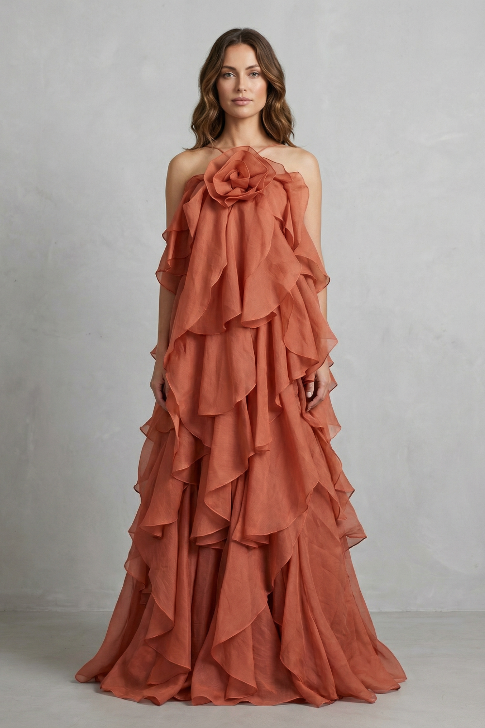 Bellarose – Warstwowy falbaniasty model – Sukienka maxi