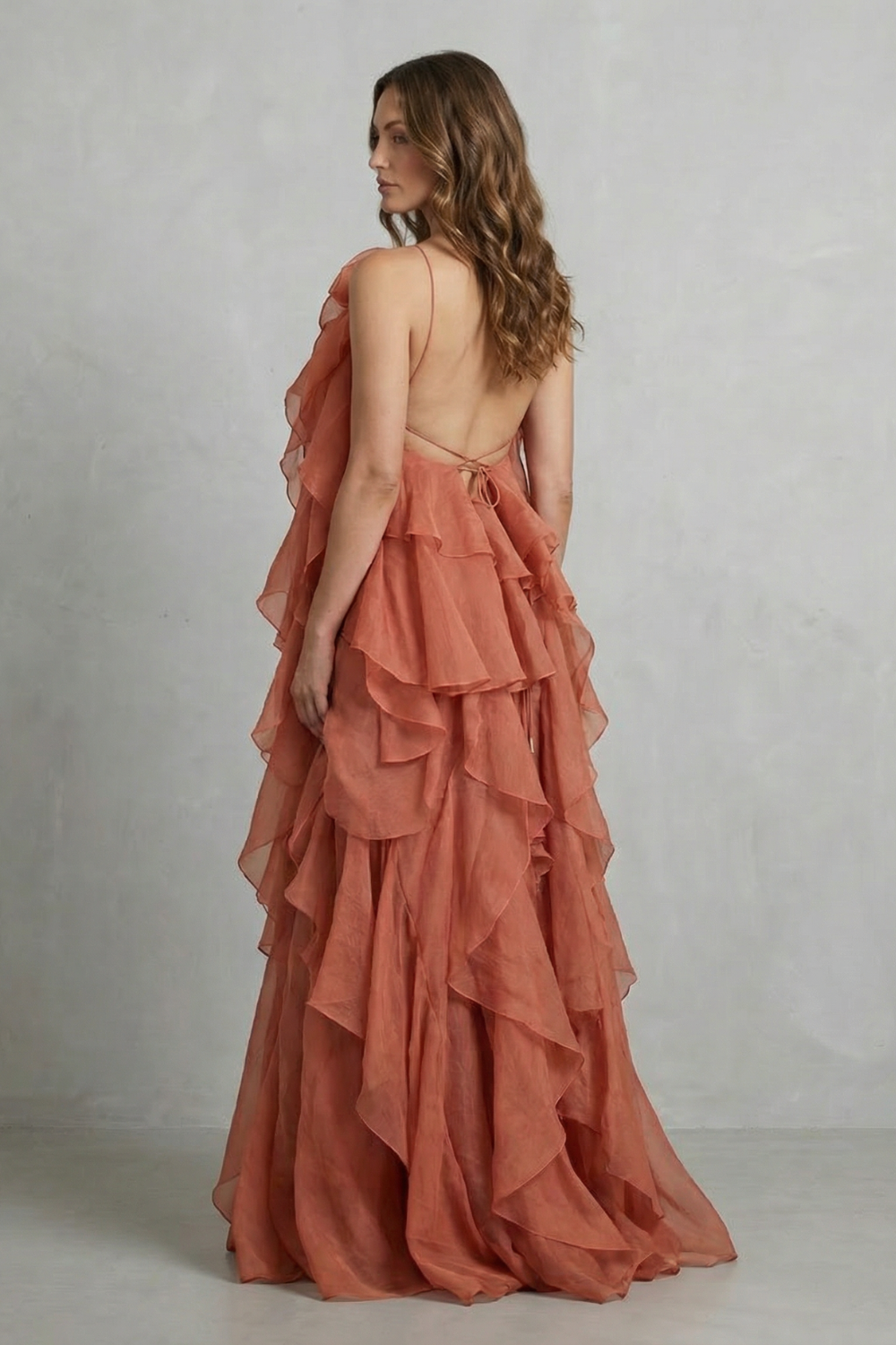Bellarose – Warstwowy falbaniasty model – Sukienka maxi