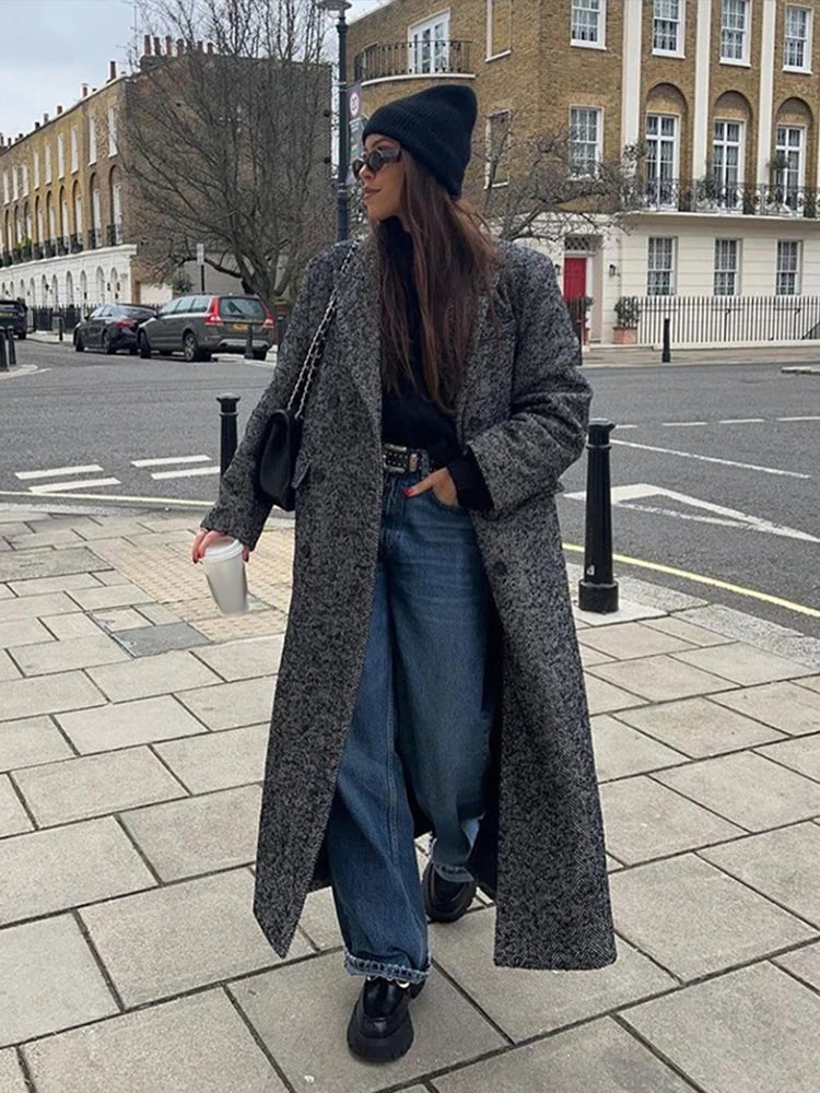 Boukje | Damski Długi Zimowy Płaszczyk