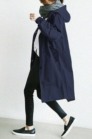Cadence | kurtka zimowa damska elegancki trench bawełniany stylowa długa Chicveo