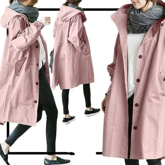 Cadence | kurtka zimowa damska elegancki trench bawełniany stylowa długa Chicveo