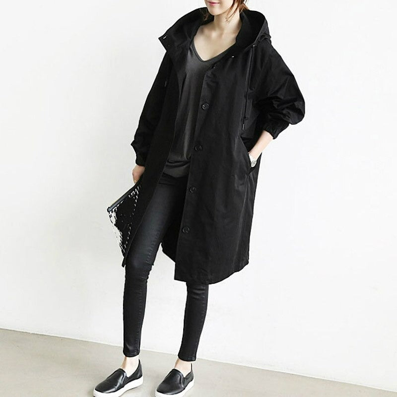 Cadence | kurtka zimowa damska elegancki trench bawełniany stylowa długa Chicveo