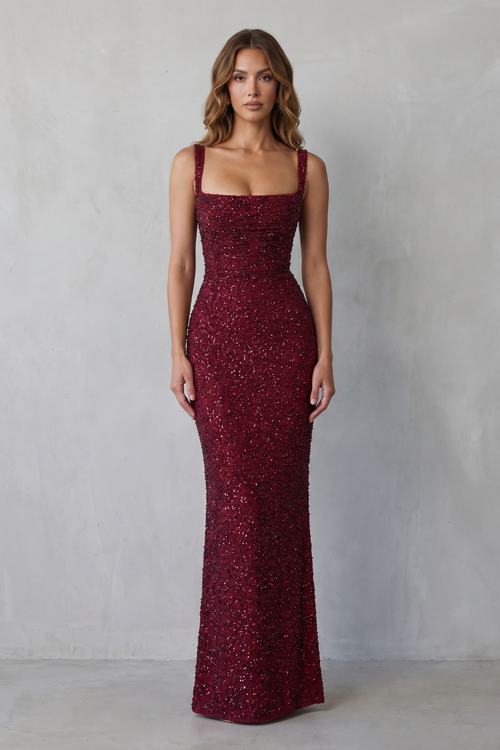 Calanthea – Glamour w cekinach – Sukienka maxi