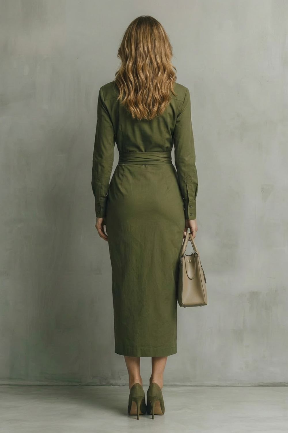 Camille – Asymetryczna Sukienka Koszulowa – Elegancja na Jesień i Zimę