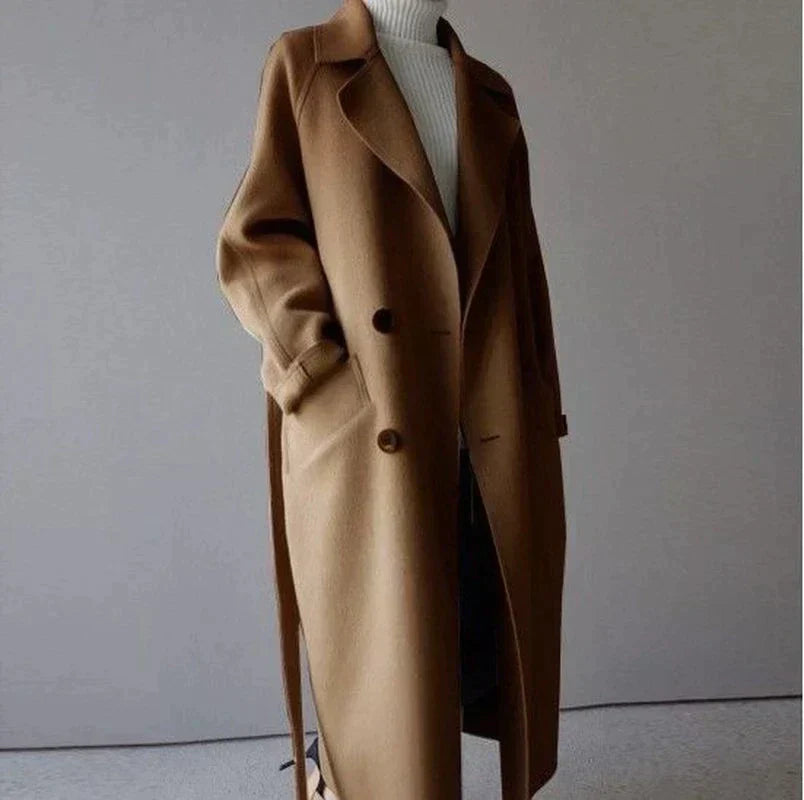 Capri | kurtka zimowa damska długi płaszcz wełniany elegancka stylowa Chicveo
