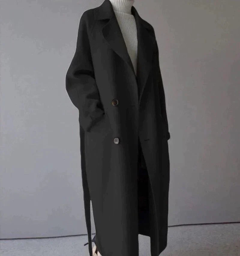 Capri | kurtka zimowa damska długi płaszcz wełniany elegancka stylowa Chicveo