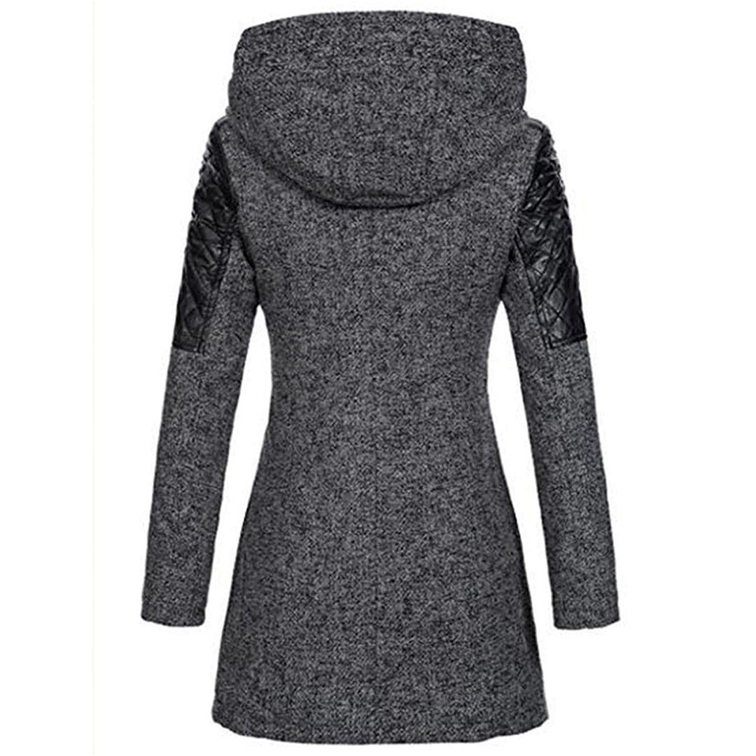 Celeste | kurtka zimowa damska długa stylowa z kapturem pikowana elegancka Chicveo
