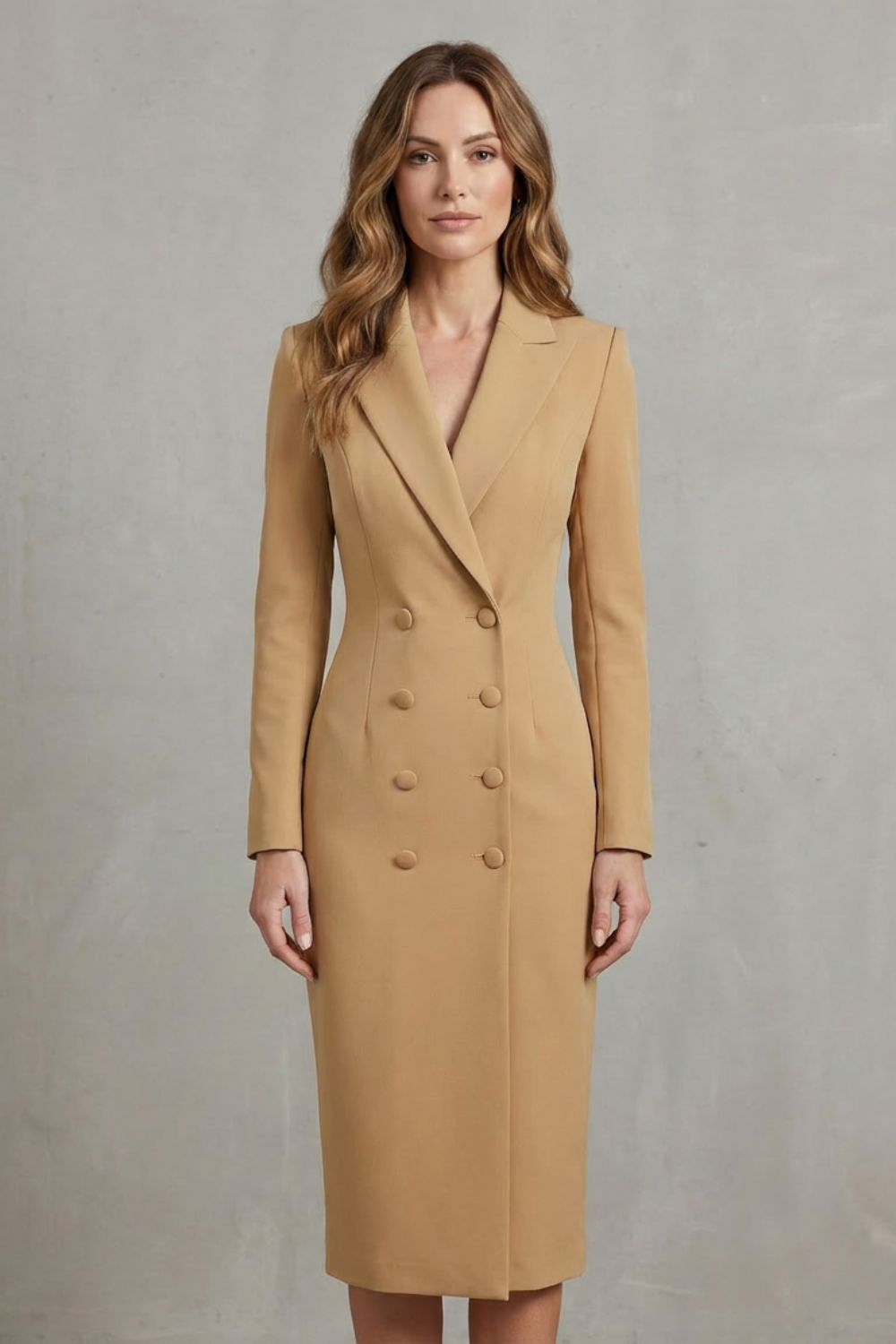 Celeste – Sukienka żakietowa z podwójnym zapięciem – Elegancja dla liderów