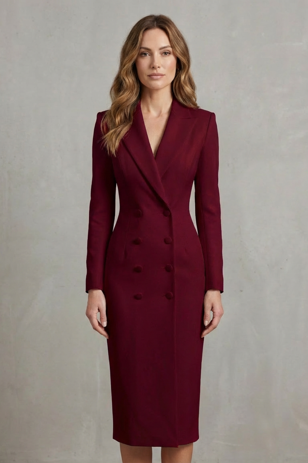 Celeste – Sukienka żakietowa z podwójnym zapięciem – Elegancja dla liderów