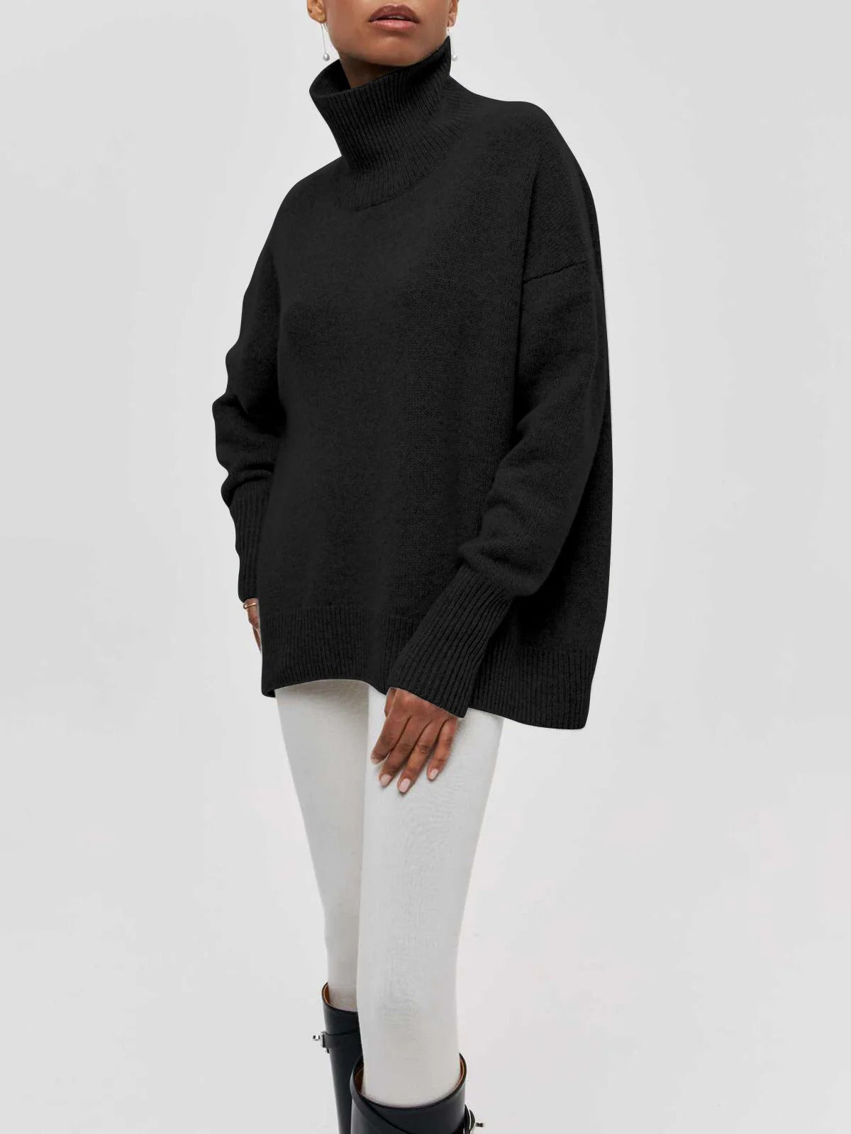 Colleen | Damski sweter z oversize'owym golfem