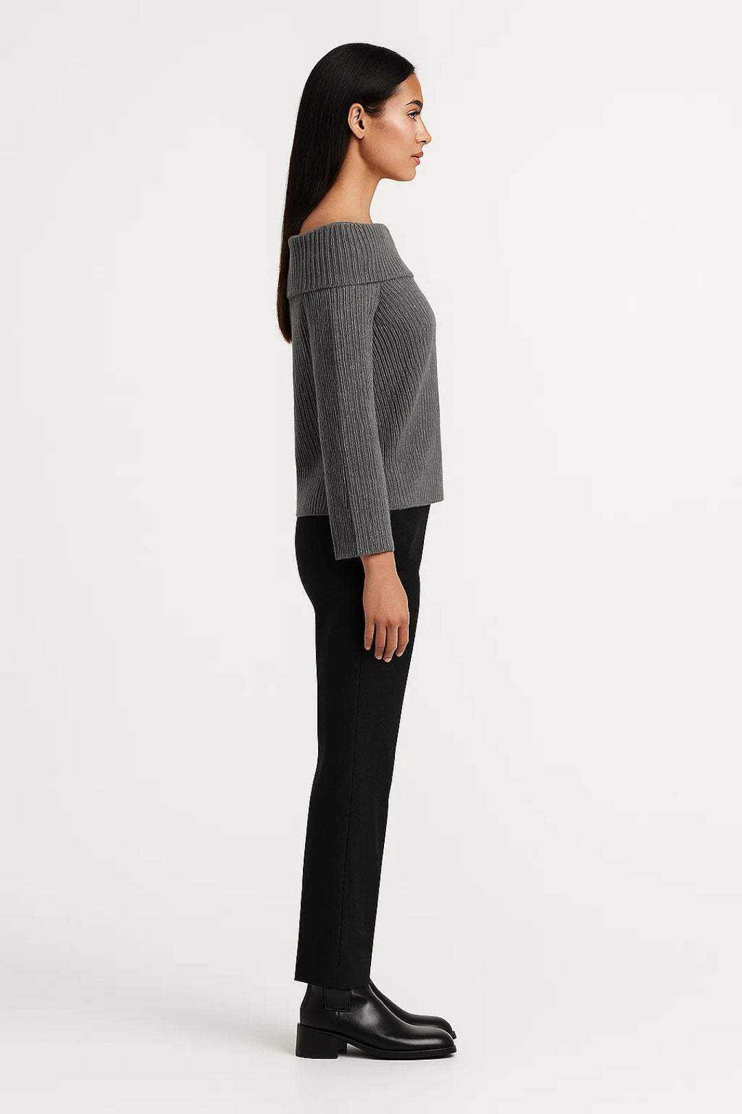 Coraline | Sweter Off-Shoulder dla Kobiet, Elegancki Dekolt i Proste Rękawy