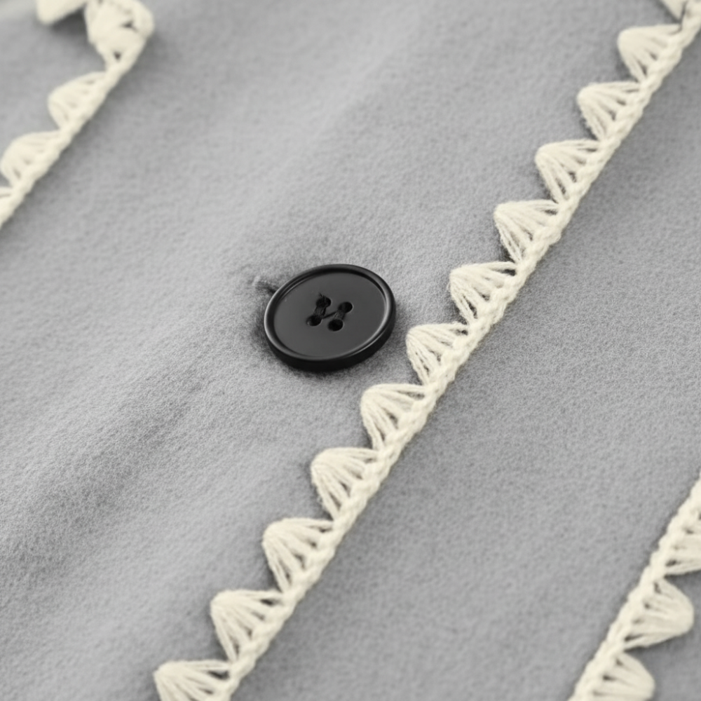 Damski Wełniany Płaszcz z Szalowym Kołnierzem