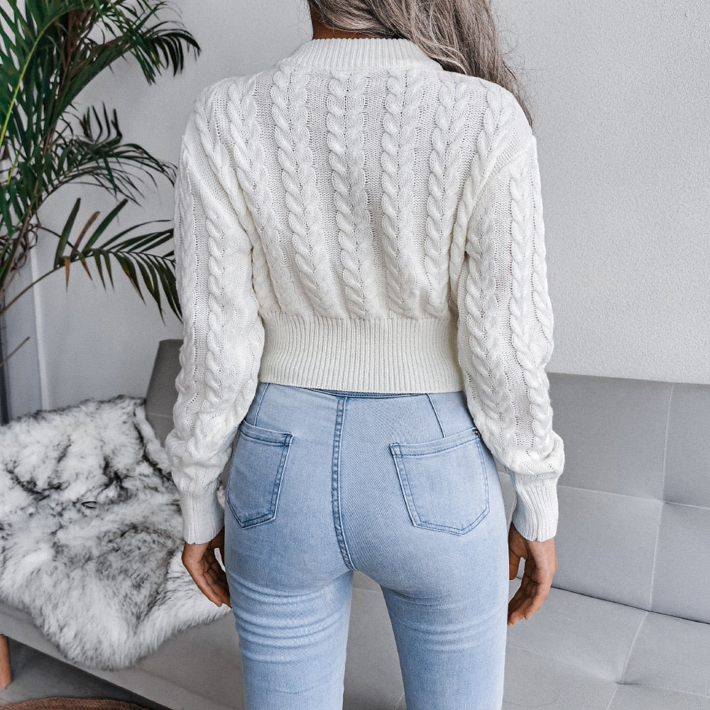 Dominika | Elegancki i Uniwersalny Krótki Sweter Damski
