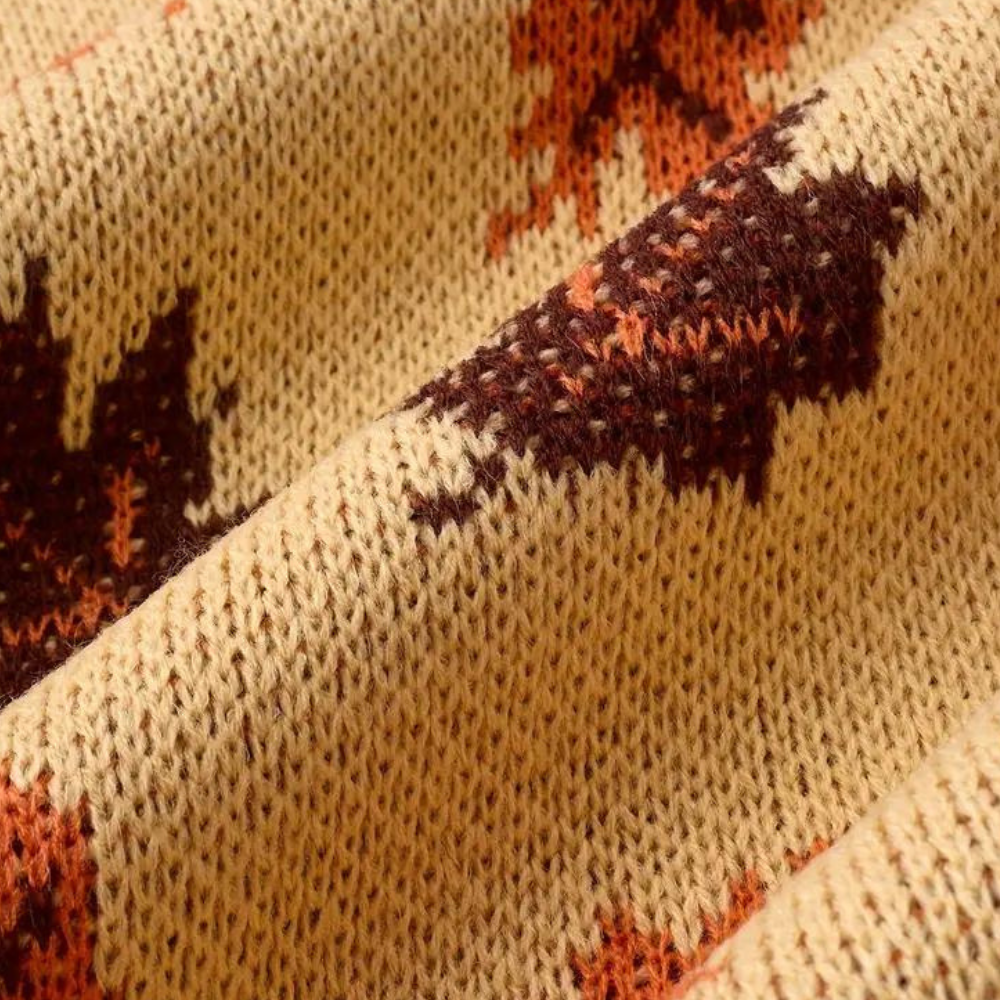 Edith | Damski sweter z wzorem i okrągłym dekoltem