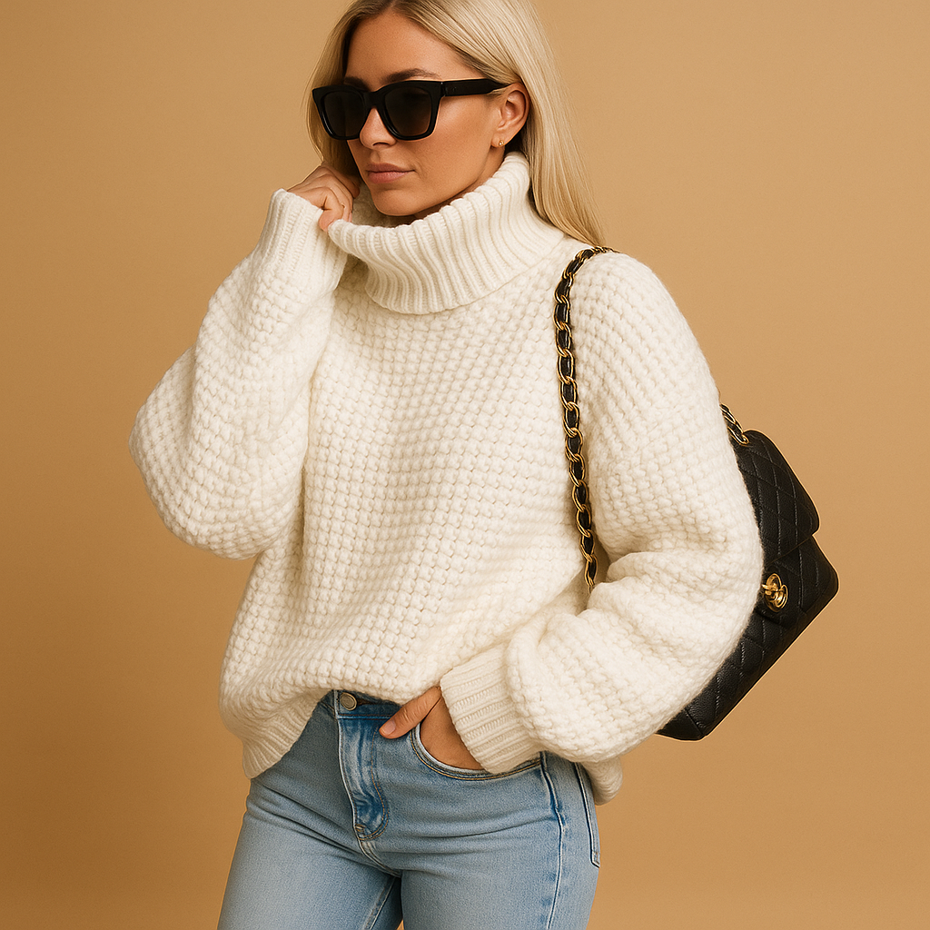 Elina | Damski Sweter Dziany – Długi Rękaw