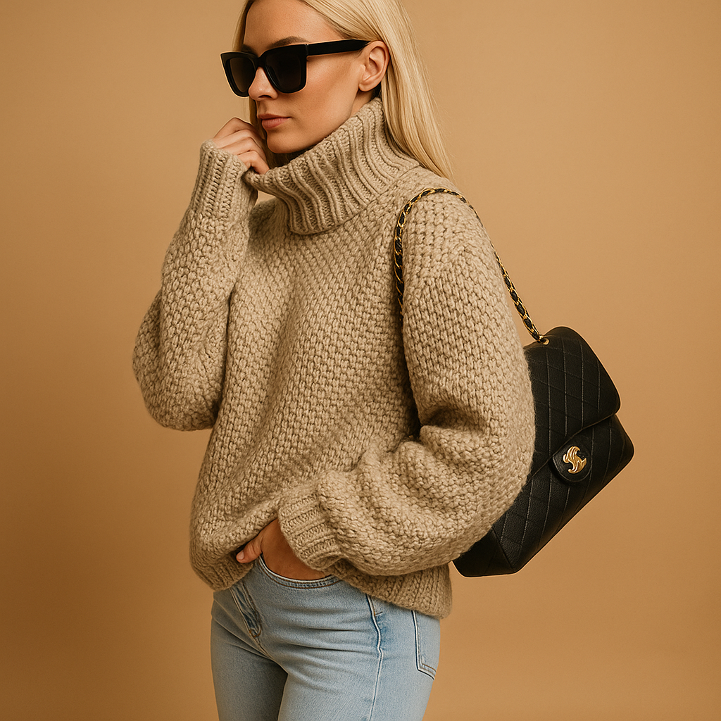 Elina | Damski Sweter Dziany – Długi Rękaw