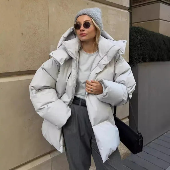 Ella | Damska Puchowa Kurtka Oversize z Kapturem