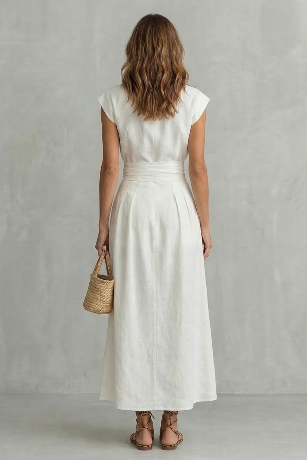 Elvarenne – Wyszukany detal w talii – Sukienka maxi