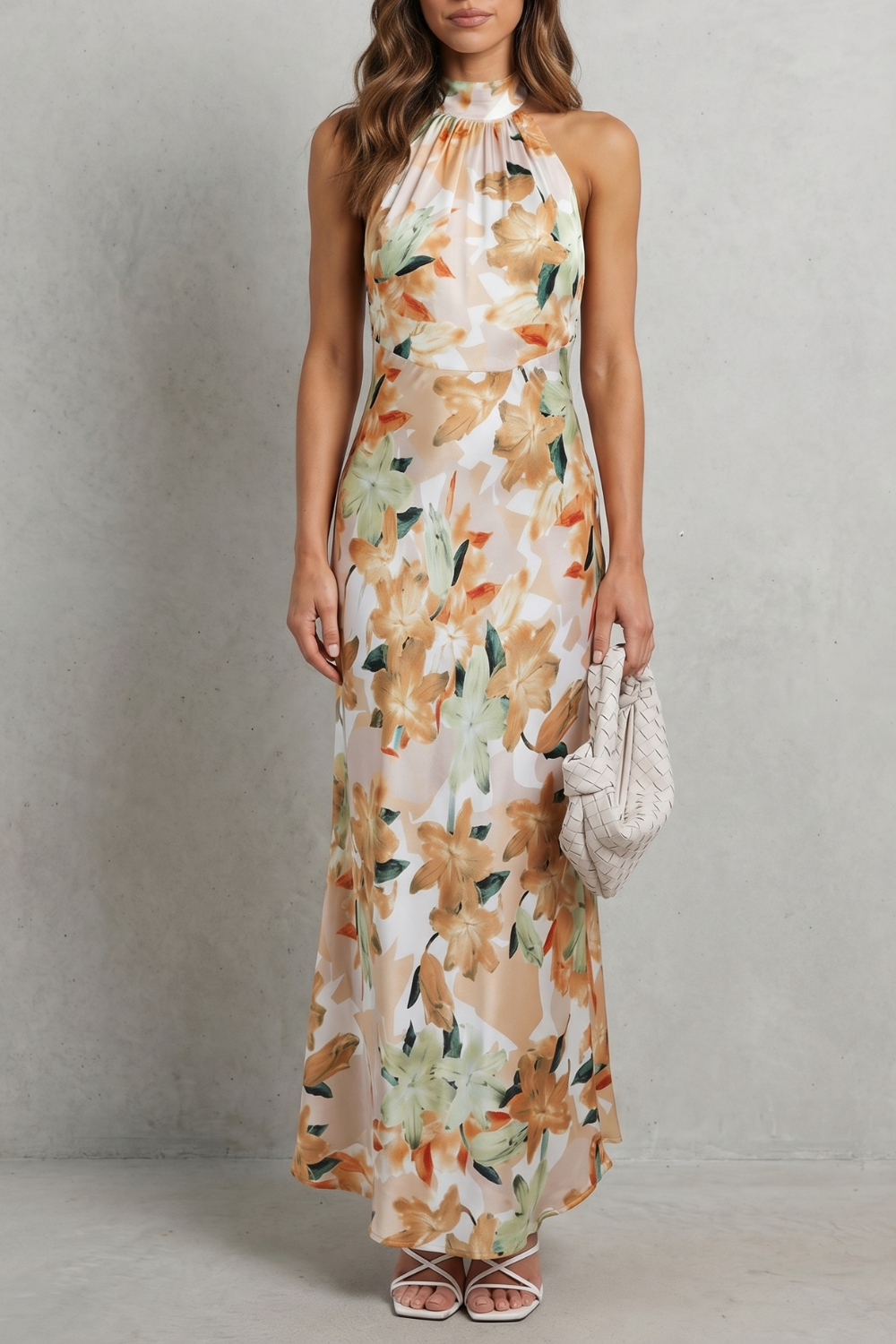 Emberelle – Kwiatowa elegancja na halter – Sukienka maxi