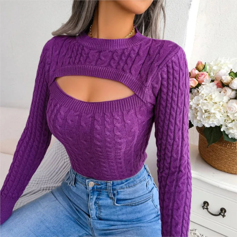 Eugenia | Sweter Damski Casual z Ażurowym Wzorem Jennifer