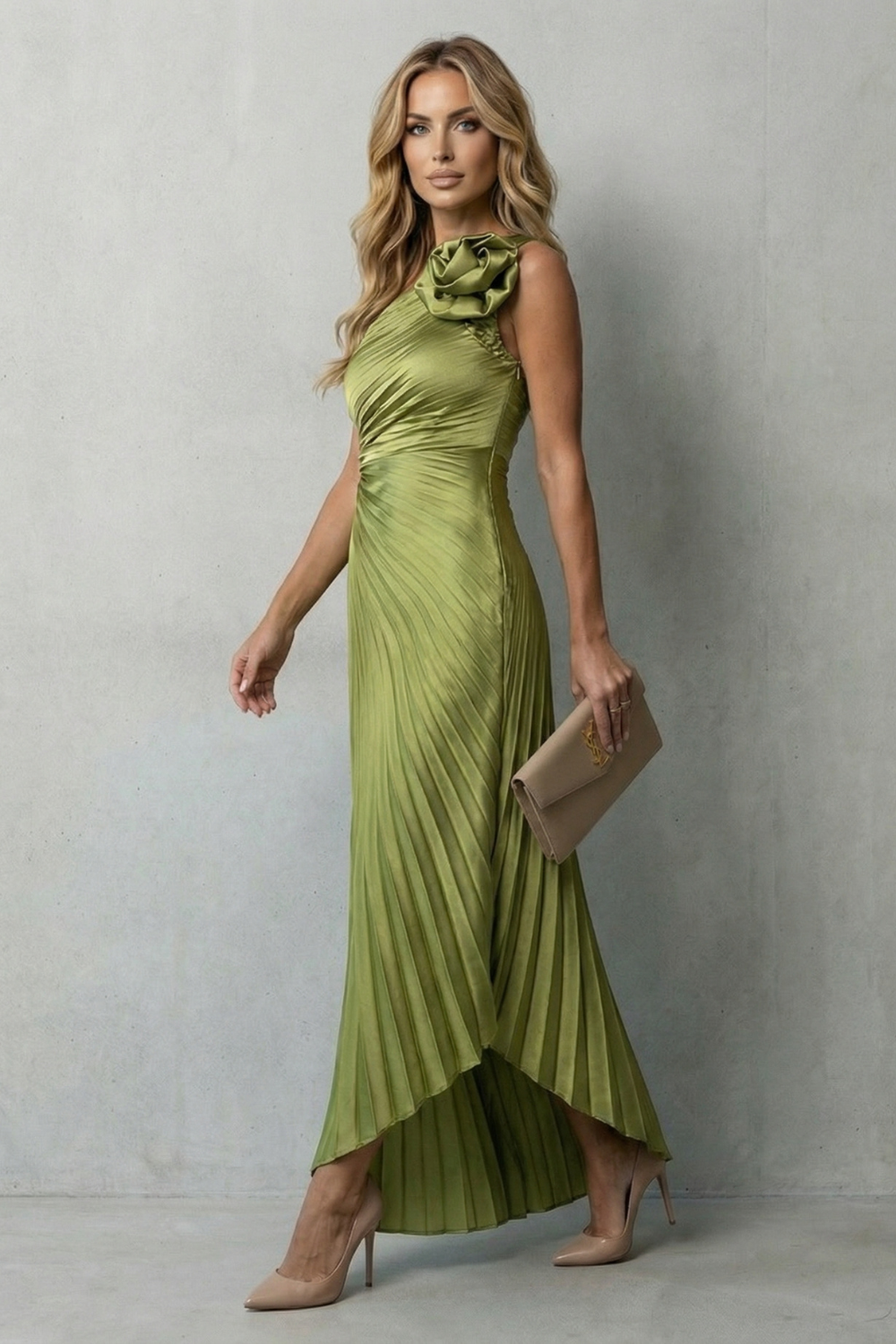 Felicity – Elegancja w wyrazistym stylu – Długa sukienka maxi z jednym ramiączkiem