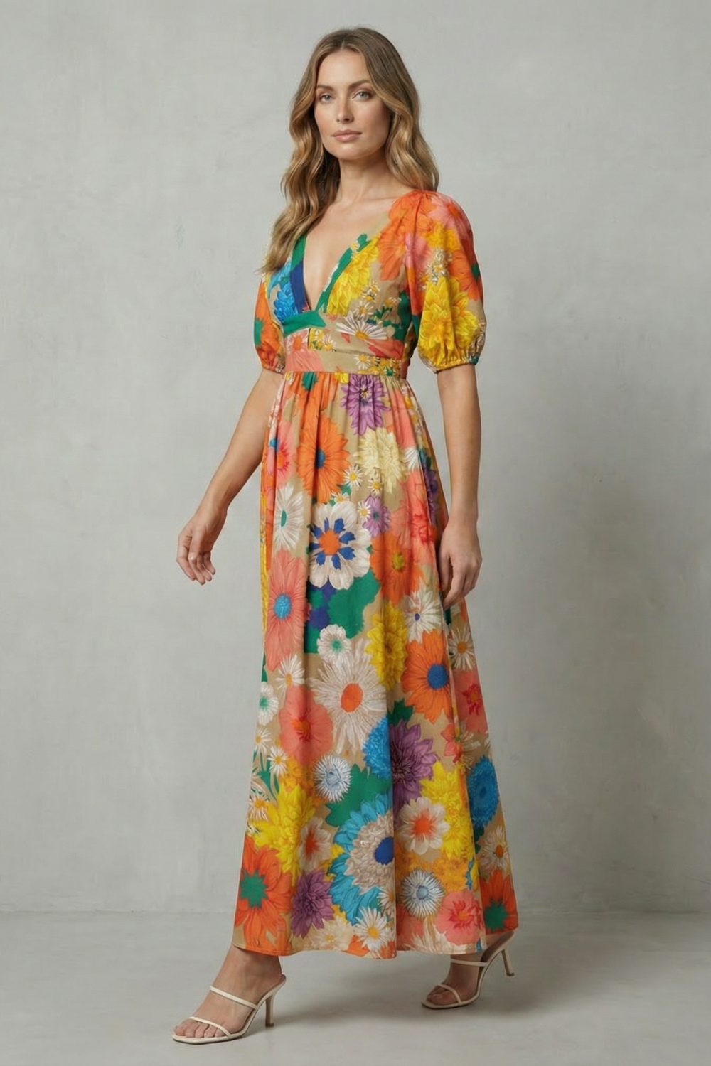 Floracelle – Żywy kwiatowy urok – Sukienka maxi