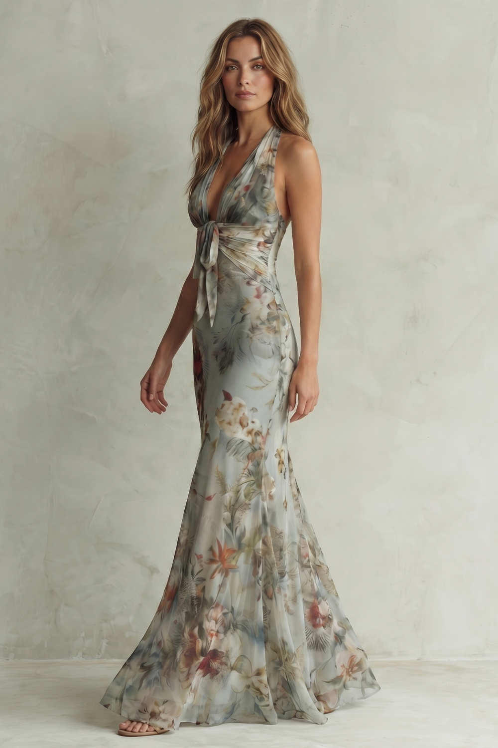Floravienne – Vintage allure z szyfonu – Sukienka maxi