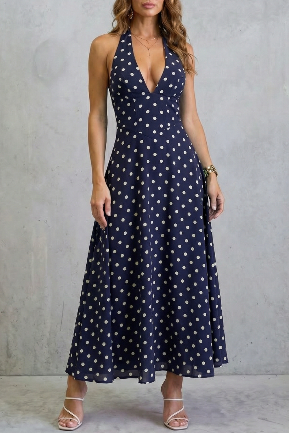 Florévia – Kwiatowa elegancja bez pleców – Sukienka maxi