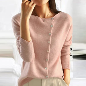 Fryda | Elegancki Sweter Damski z Guzikami jako Stylowym Detalem