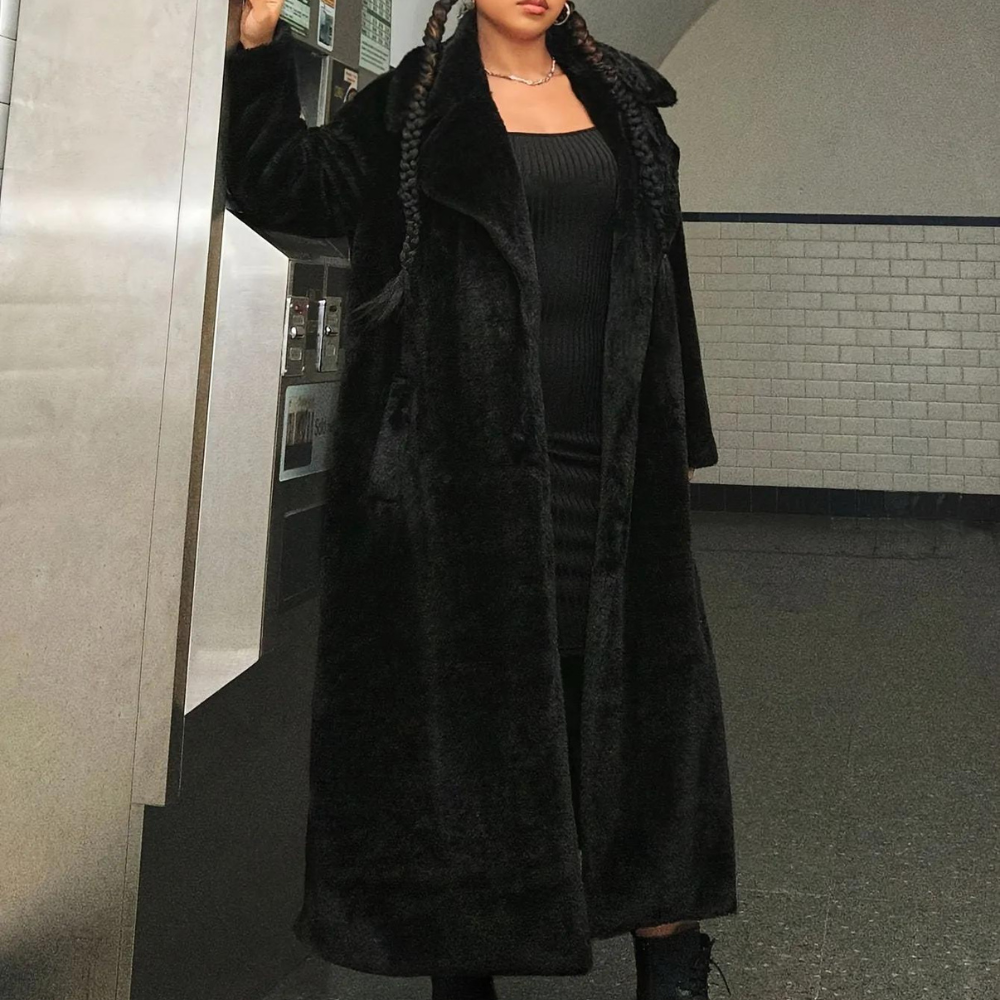 Giselle | kurtka zimowa damska elegancka długa wełniana MALIE szykowna na zimę Chicveo
