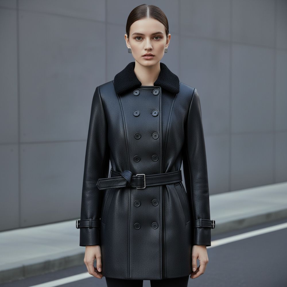 Isla | Skórzany Trenchcoat Damski